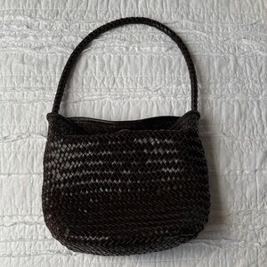 Madewell The Handwoven Shoulder Bag Color Coffee Bean